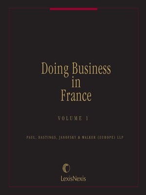 cover image of Doing Business in France